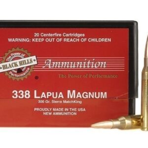 BLACK HILLS AMMUNITION 338 LAPUA MAGNUM 300 GRAIN SIERRA MATCHKING HOLLOW POINT BOAT TAIL 100 ROUNDS