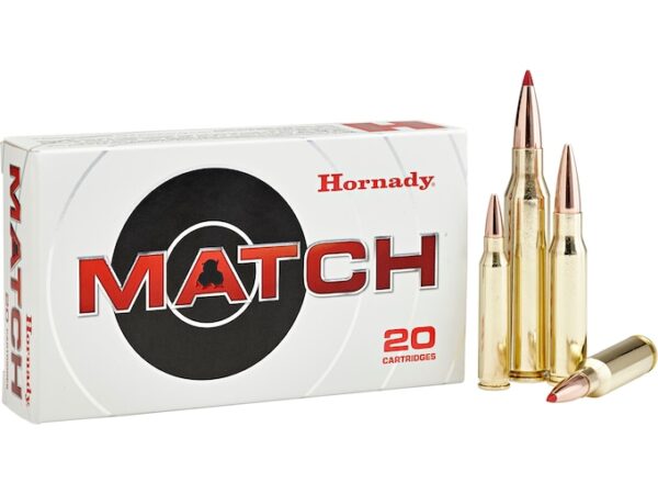 HORNADY MATCH AMMUNITION 338 LAPUA MAGNUM 250 GRAIN HOLLOW POINT BOAT TAIL