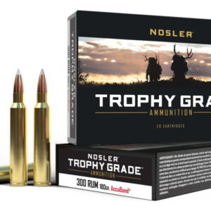 NOSLER CUSTOM .300 REMINGTON ULTRA MAGNUM 180 GRAIN ACCUBOND BRASS CASED