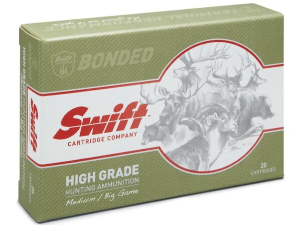 SWIFT HIGH GRADE BIG GAME HUNTING AMMUNITION 338 LAPUA MAGNUM 250 GRAIN SWIFT A-FRAME