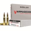 NOSLER VARMAGEDDON AMMUNITION 222 REMINGTON 50 GRAIN POLYMER TIP FLAT BASE 500 ROUNDS