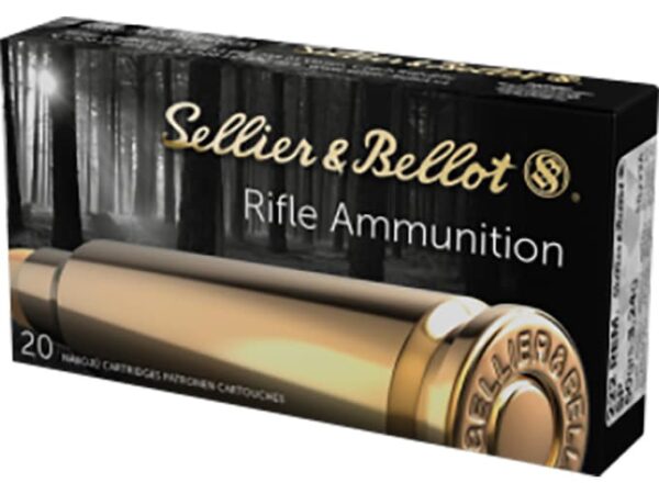 SELLIER & BELLOT AMMUNITION 222 REMINGTON 50 GRAIN JACKETED SOFT POINT 500 ROUNDS