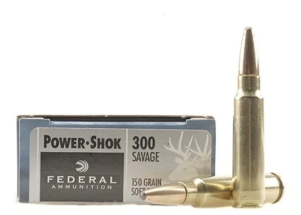 Federal Power-Shok Ammunition 300 Savage 150 Grain Soft Point Boxes of 20 260 Rounds