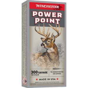 Winchester Power Point Ammunition 300 Savage 150 Grain Power-Point Box of 20