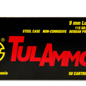 Tula 9mm luger 115 gr fmj steel case 1000 rounds