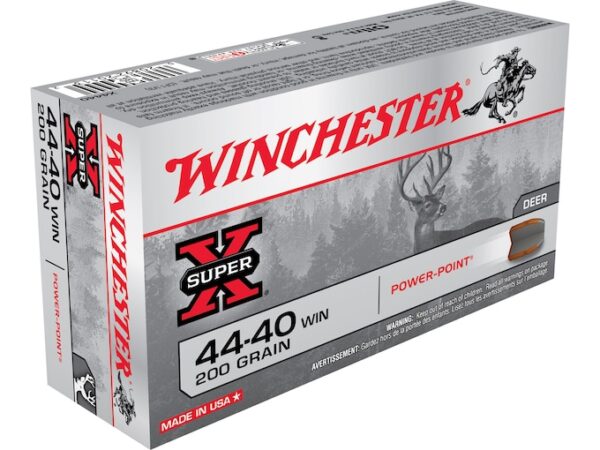 WINCHESTER SUPER-X AMMUNITION 44-40 WCF 200 GRAIN POWER-POINT 500 ROUNDS