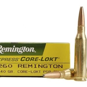 Remington Core-Lokt Ammunition 260 Remington 140 Grain Core-Lokt Pointed Soft Point 500 rounds