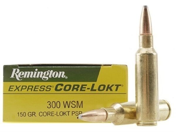 Remington Core-Lokt Ammunition 300 Winchester Short Magnum (WSM) 150 Grain Core-Lokt Pointed Soft Point 500 rounds