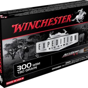 Winchester Expedition Big Game Ammunition 300 Winchester Short Magnum (WSM) 180 Grain Nosler AccuBond 500 rounds